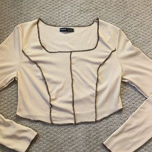 Brown Two Tone Top